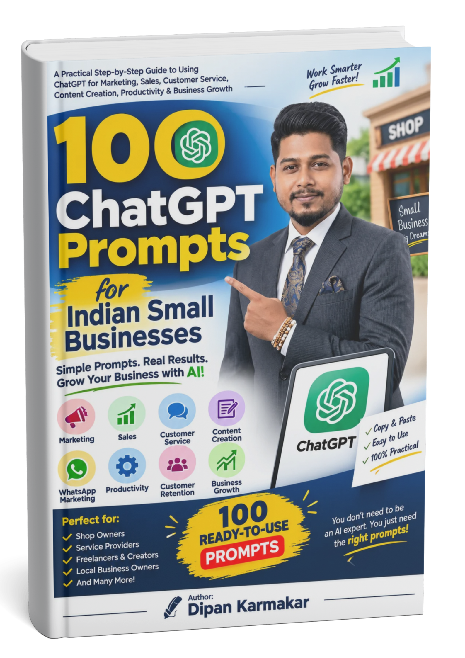 100 ChatGPT Prompts for Indian Small Businesses book cover
