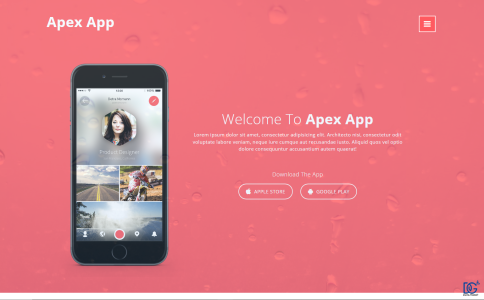Apex App Landing Page Design