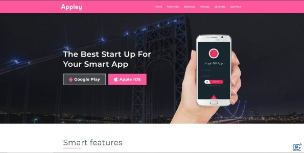 App Launching Home Page - Landing HTML page design