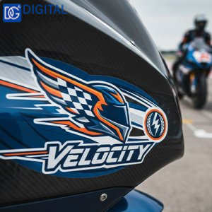 Velocity Sticker in Text for Bike